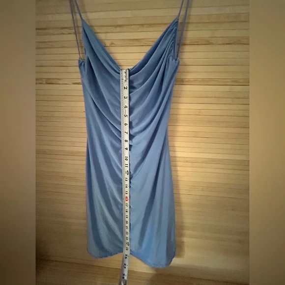 Saint Sky Blue Open Back Scoop Neck Mini Dress - Picture 7 of 7